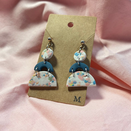 Blue Summer Confetti Earrings