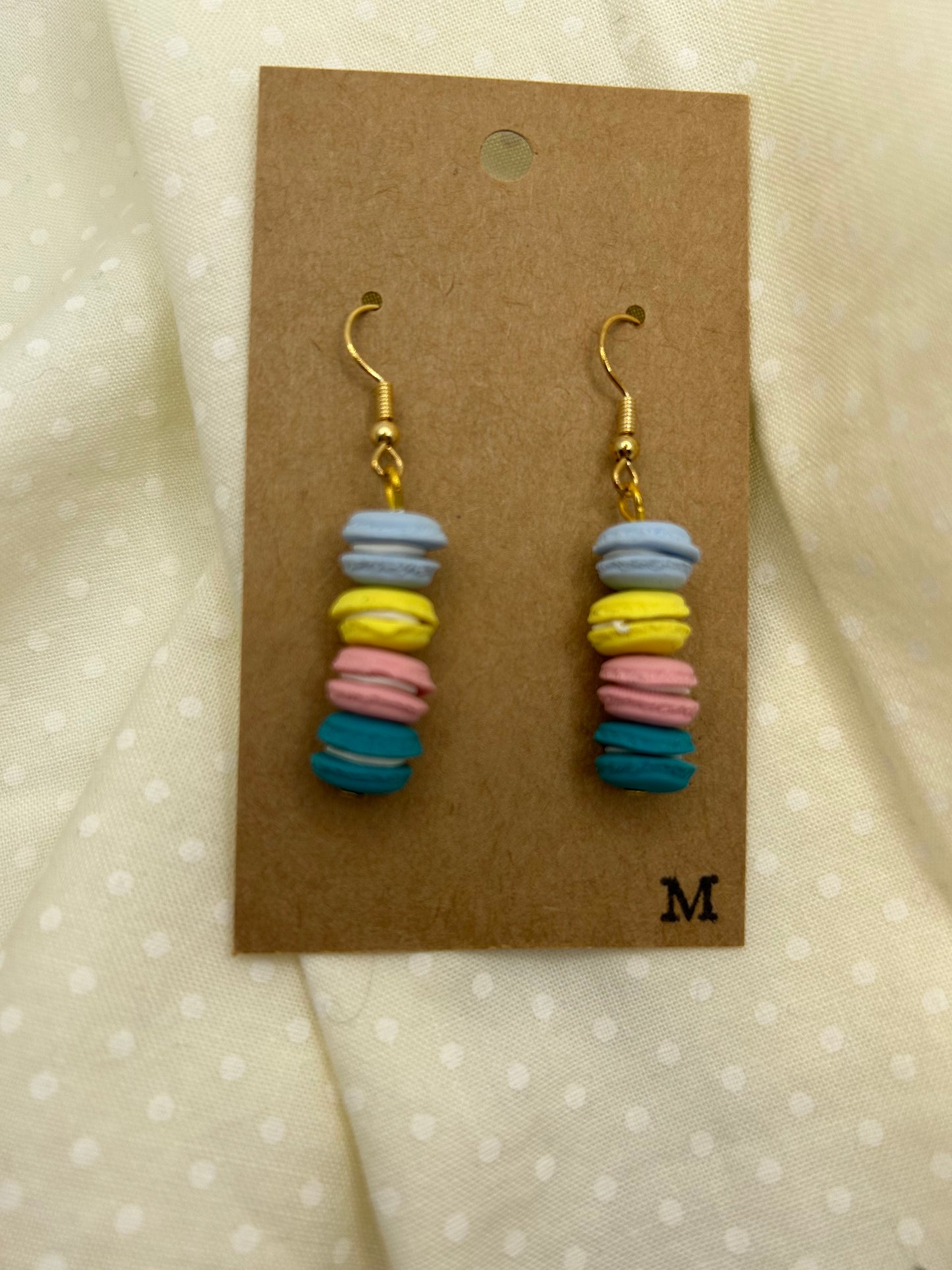 Pastel Stacked Macaron Earrings