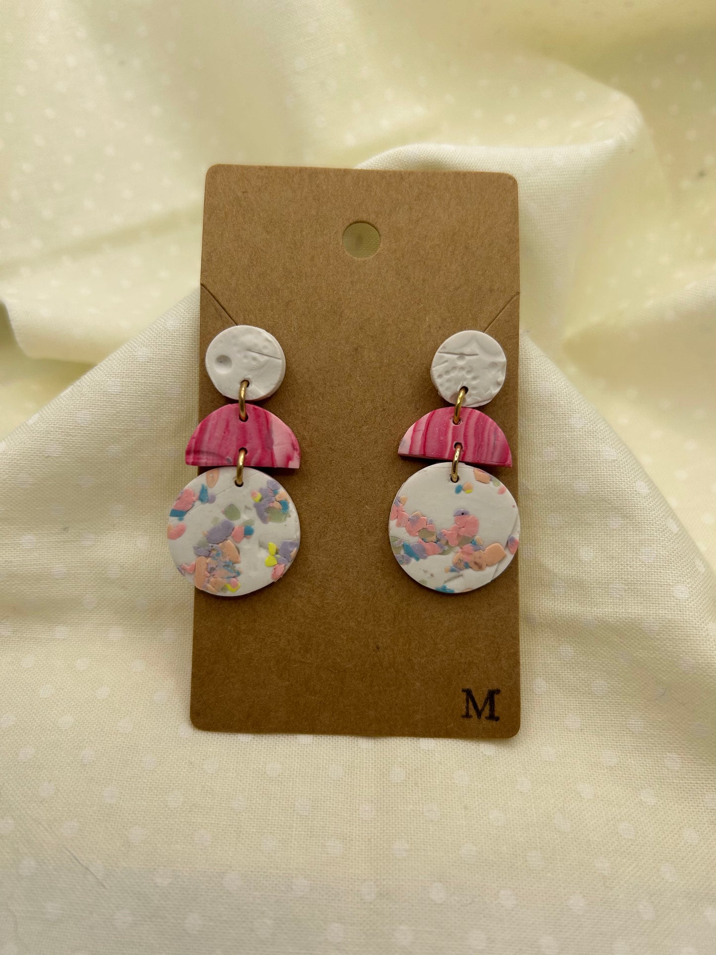 Pink Summer Confetti Earrings