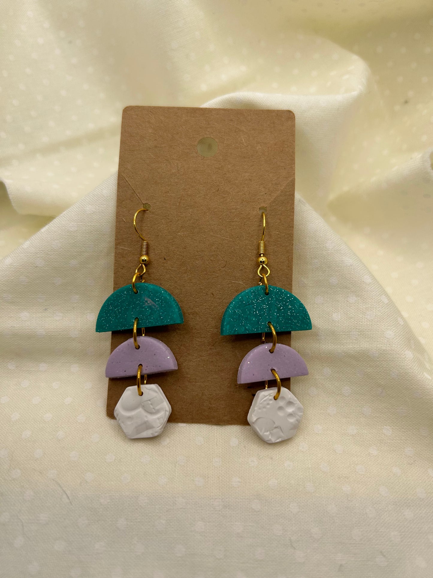 Sparkly Teal & Purple Earrings