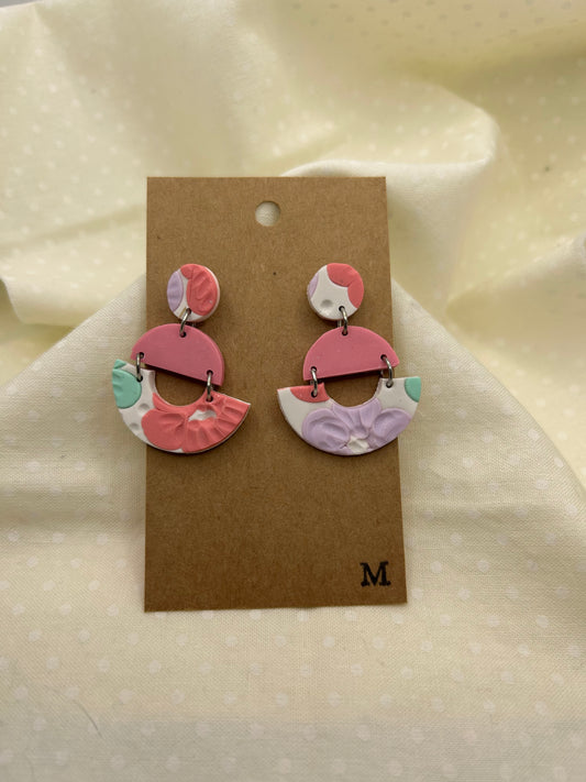 Pastel Spring Floral Earrings