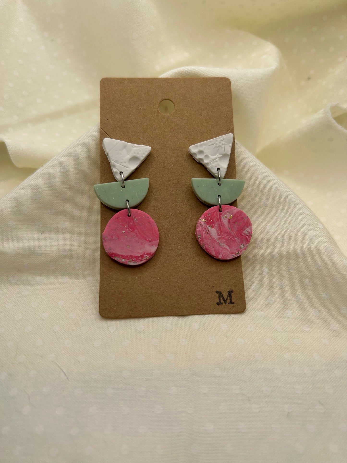 Pink & Seafoam Earrings